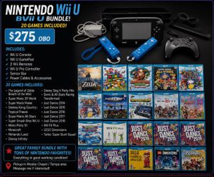 🎮 Nintendo Wii U Bundle + 20 Games + Controllers