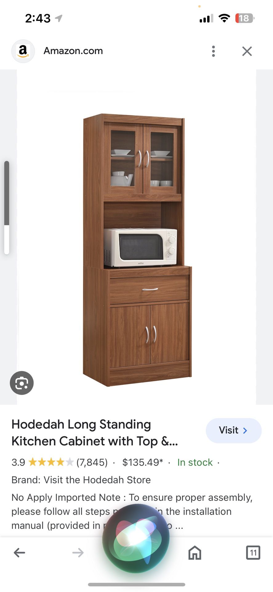 Hodedoh  Long Standing kitchen Cabinet 