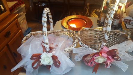 Flower girl basquets rose gold