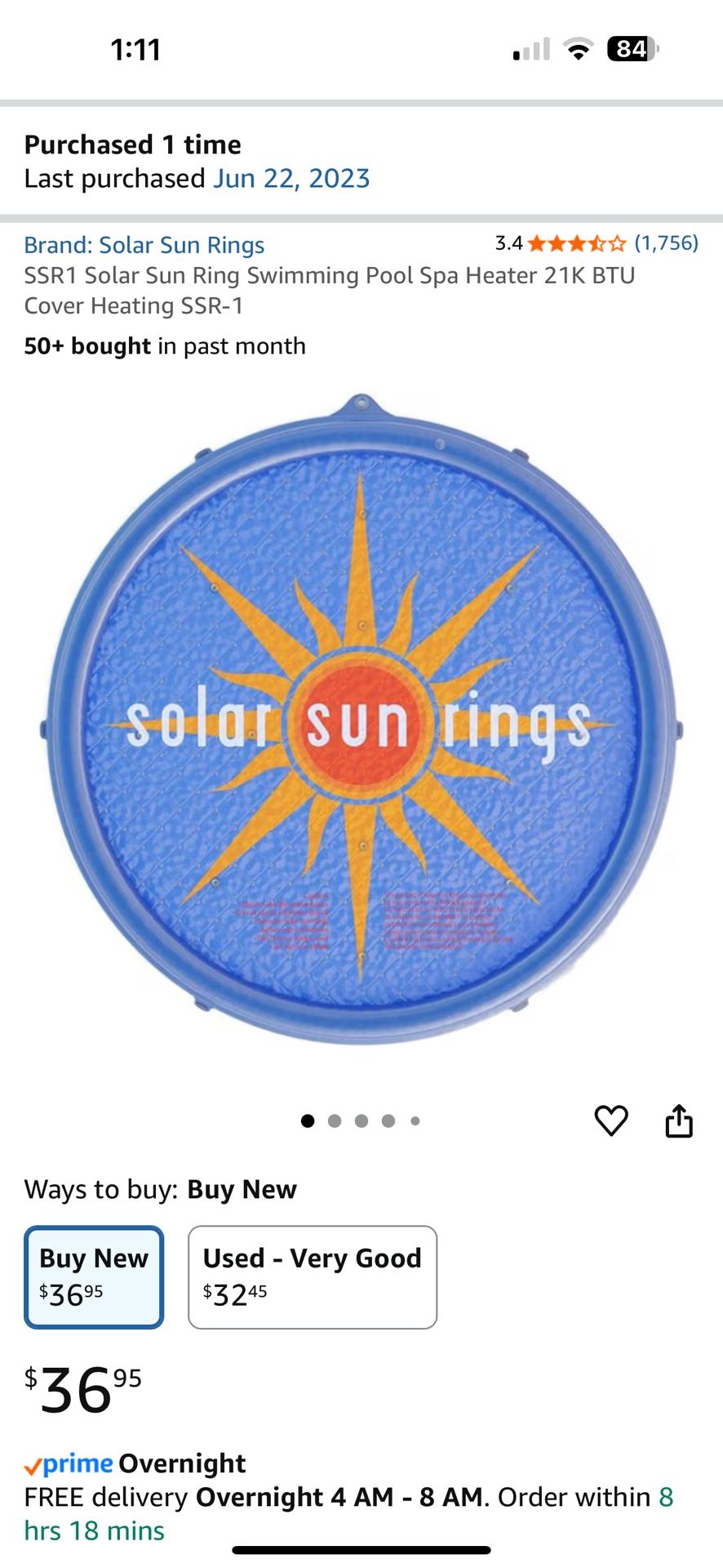 Solar heating pool Rings - 14 Count