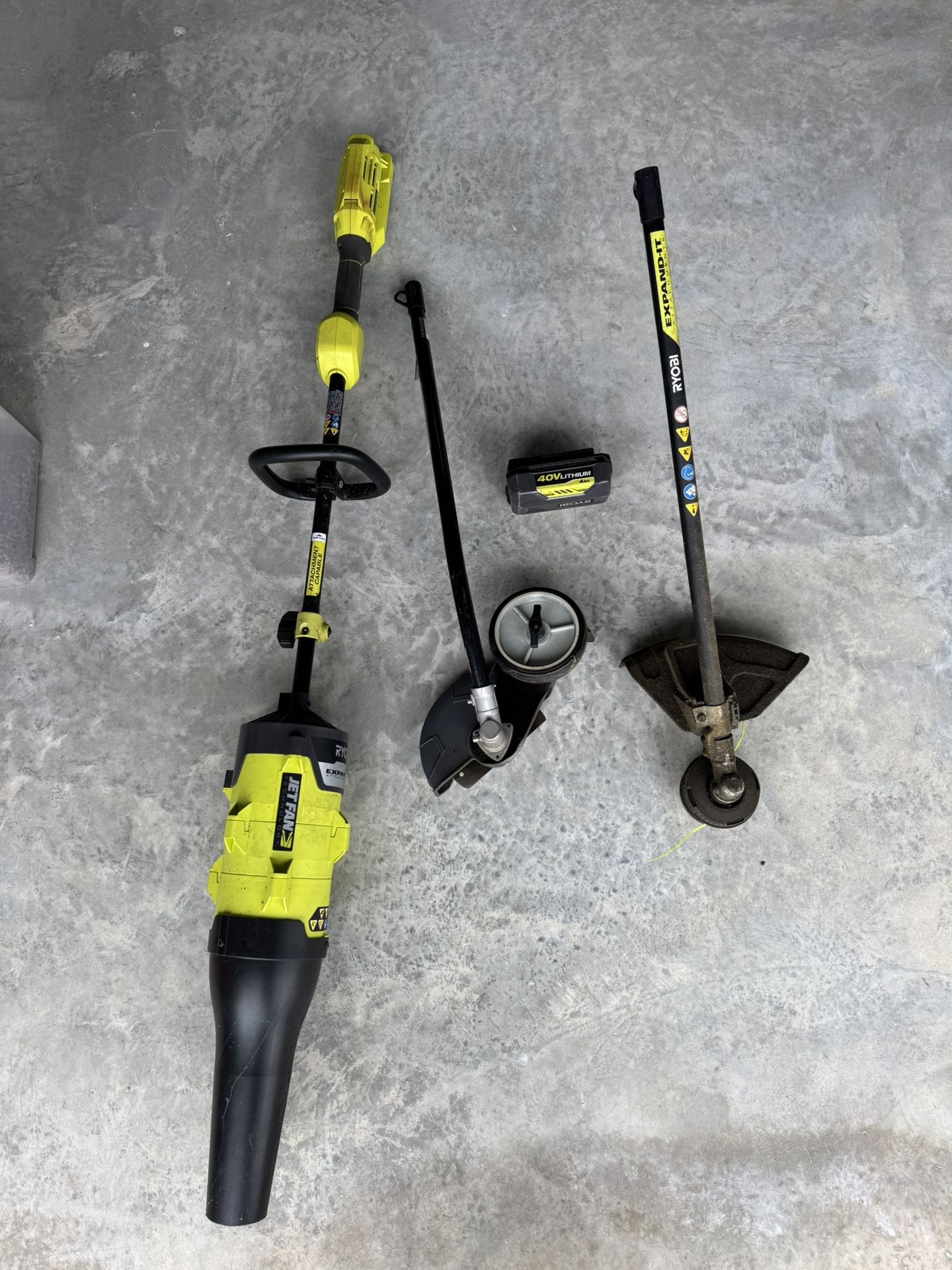 Ryobi 40v Expand It Leaf Blower, Edger, Weed Whacker