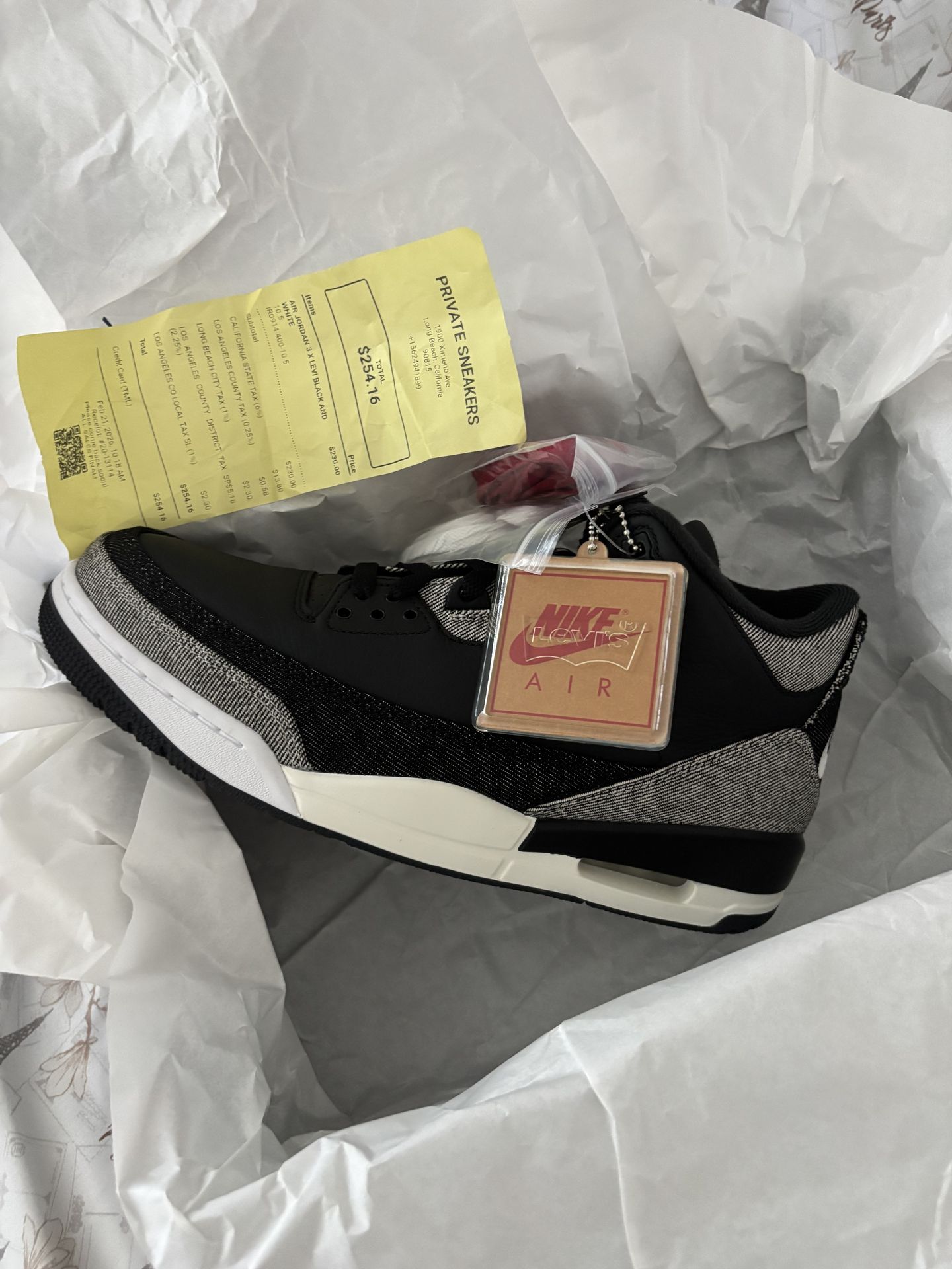 Jordan 3 Retro Levi’s Black Size 10.5