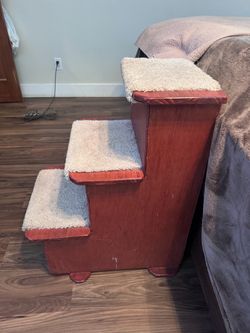 Dog steps for a high bed