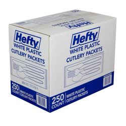 Hefty Wrapped Plastic Cutlery Combo Packs 250 Count Brand New In Box