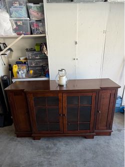wooden tv stand