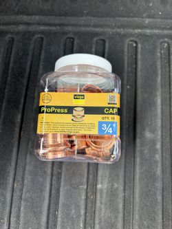 🛠️ Viega ProPress 3/4” Copper Cap Set – 10-Pack, Brand New! 🛠️