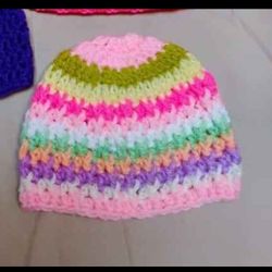 0-3 Months Crocheted Baby Beanie
