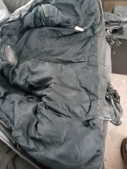 Black leather fringed jacket with conchos