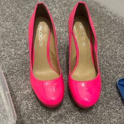 Aldo Bright Pink Heels 