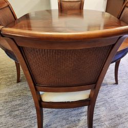 Wood Dining Room Set With Leaf And Hutch