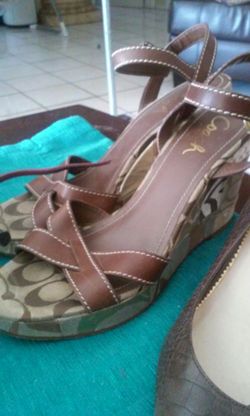 Coach wedges size 9