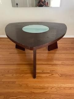 Triangular Dining Room Table With Lazy Susan