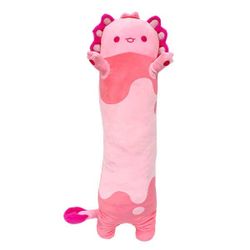 Long Axolotl Plush Body Pillow – 3ft Kawaii Stuffed Animal Cuddle Buddy