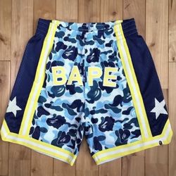 Bape ABC Camo Blue Basketball Shorts 