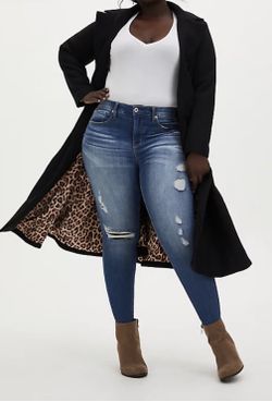 WOOL TIE-FRONT FIT AND FLARE COAT