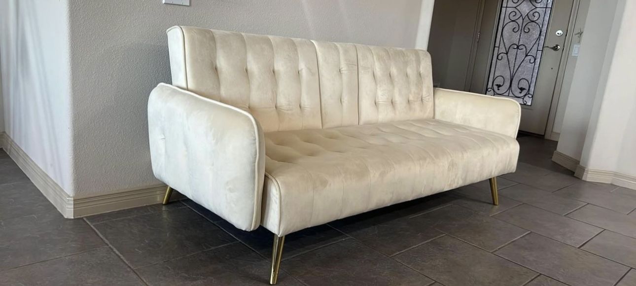 White Couch Sofa Futon
