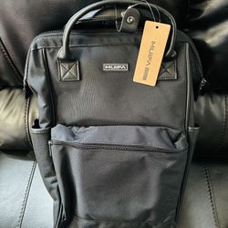 Deep Storage Laptop Backpack with USB Charging Port[Water Resistant] College Computer Bookbag Fits 15 Inch Laptop Black