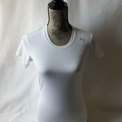 Under Armour women's white short sleeve activewear top size S