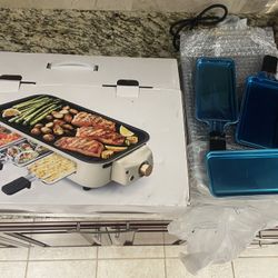 Pukomc Electric Indoor Grill,2 in 1 Indoor  Grill 