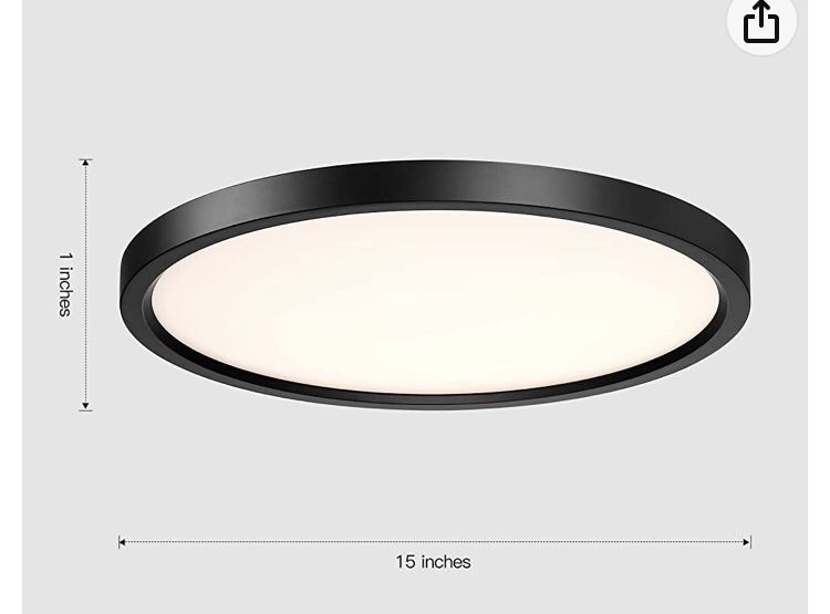 MYTH REALM 14 inch LED Flush Mount Close to Ceiling Light with Low Profile Design Selectable 3 Colors BN/MB/MW for Living Room, Dining Room, Hallway,
