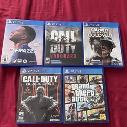 PS4 Games – Call of Duty, GTA V, FIFA 22 – $25 Each