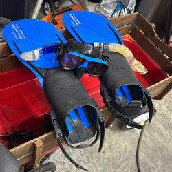 Dacor Scuba Tracker Fins & Seavision Goggles/Snorkel