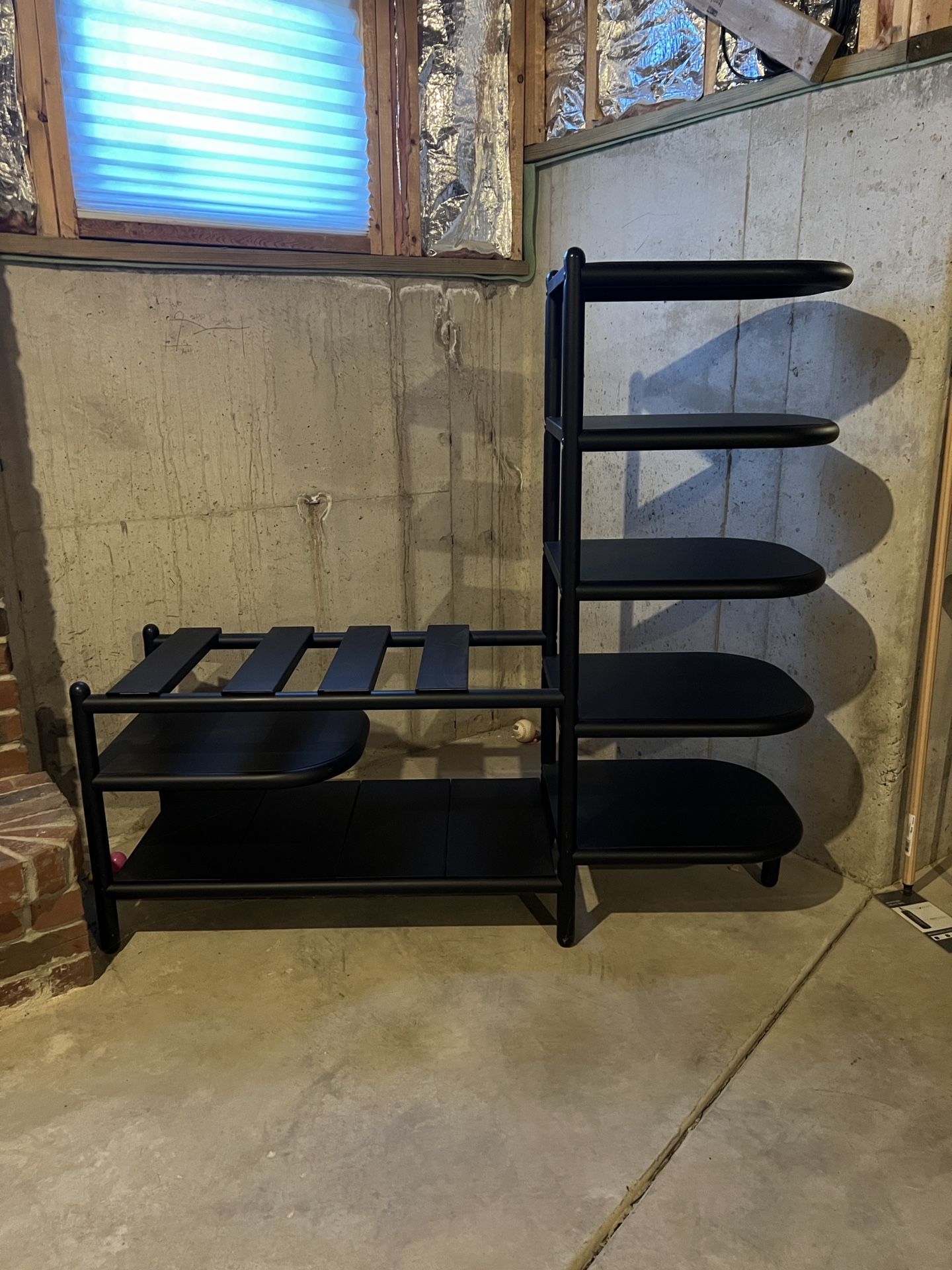 Black TV Stand / Media Shelf