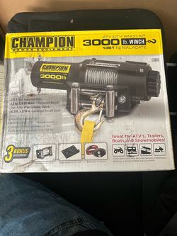 Champion Power Equipment 3000 lb ATV/UTV Winch Kit with remote control