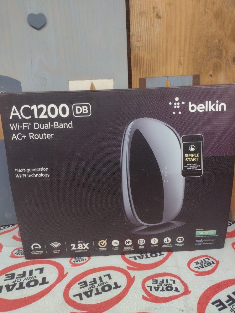 Belkin AC 1200 DB WiFi Daul Band AC+ Gigabyte Router IPv6 