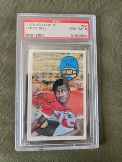 BOBBY BELL 1970 Kellogg's #42 PSA Graded Card NM-MT 8 NFL Kansas City Chiefs