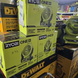 RYOBI 18V CORDLES VARIABLE SPEED FAN TOOL ONLY NEW