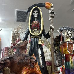 Estatua de l santa muerte holy death - with guards