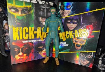 Kickass 1-2 DVDs & kickass figure