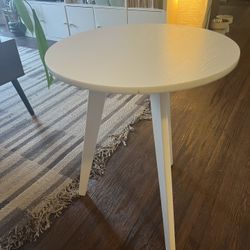 White Tripod Side Table