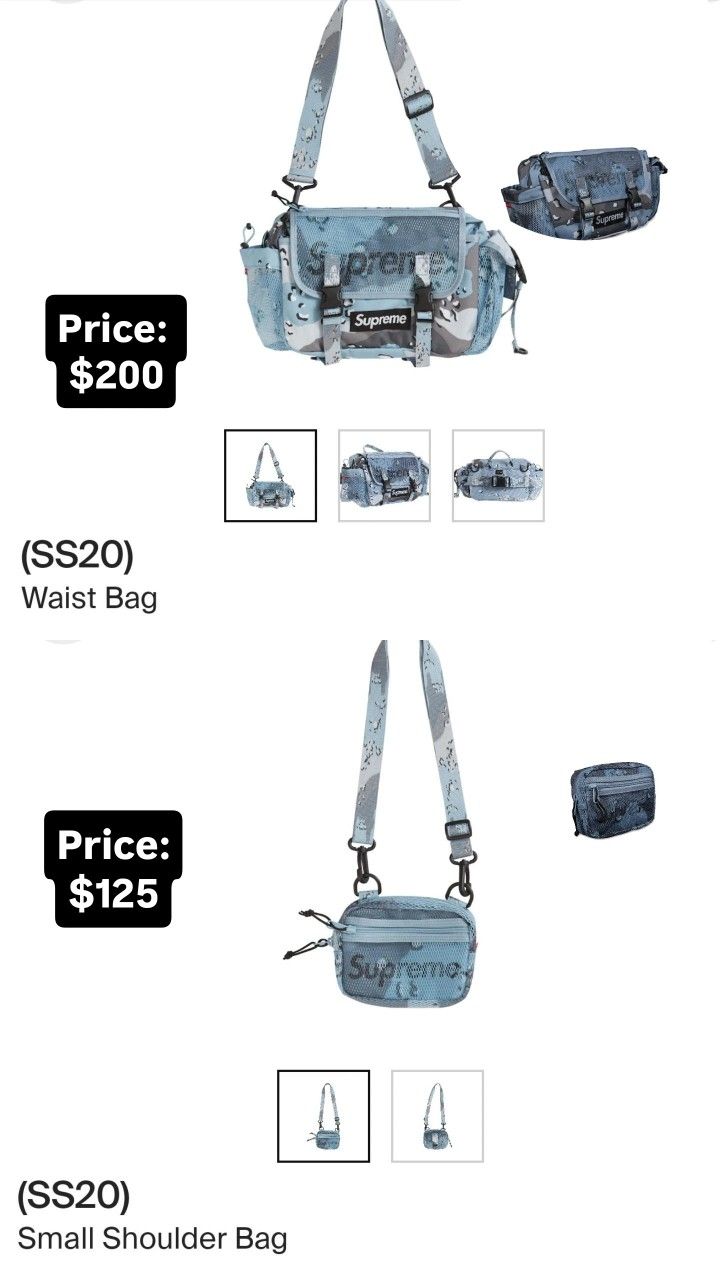 Supreme Blue Chocolate Chip Waist Bag & Shoulder Bag (Pick Up Only)