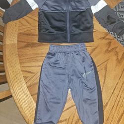 Size 12 months Nike track suit pants and zip up coat jacket set