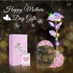 Galaxy Rose Gifts for Mom, Gifts for Mom, Bridesmaid Gifts, Light UP Rose Gifts for Mother, Mom and Mother-in-Law, Rainbow Rose Flower Gifts with LED 