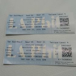 BEETHOVEN AND ORTIZ TICKETS 