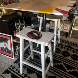 Super Cute Pub Table + 2 Chairs 