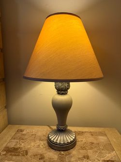 Traditional Table Lamp with Fabric Shade