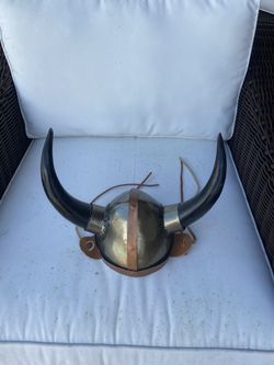Folk art very cool and different horn helmet