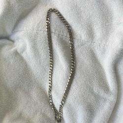 Men's Silver Solid Curb Chain Necklace | 7.5mm | 22 Inches