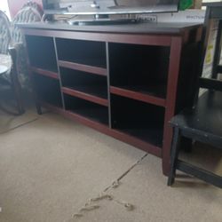 Solid Wood TV Stand With End Tables