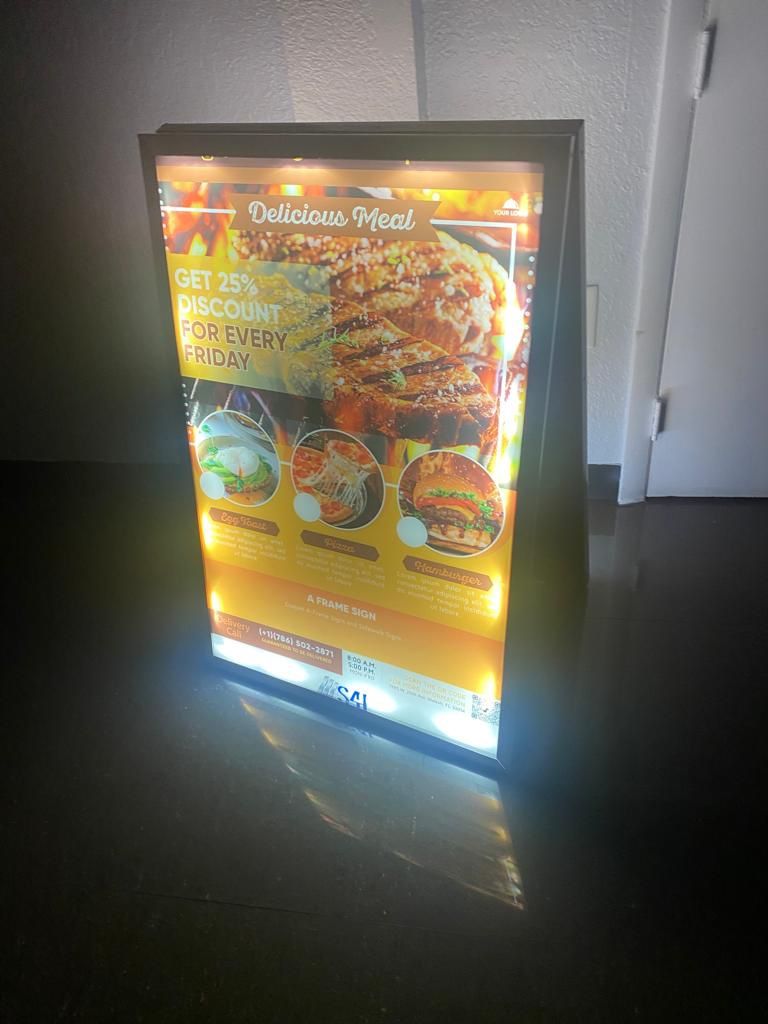Menu Display Sign 