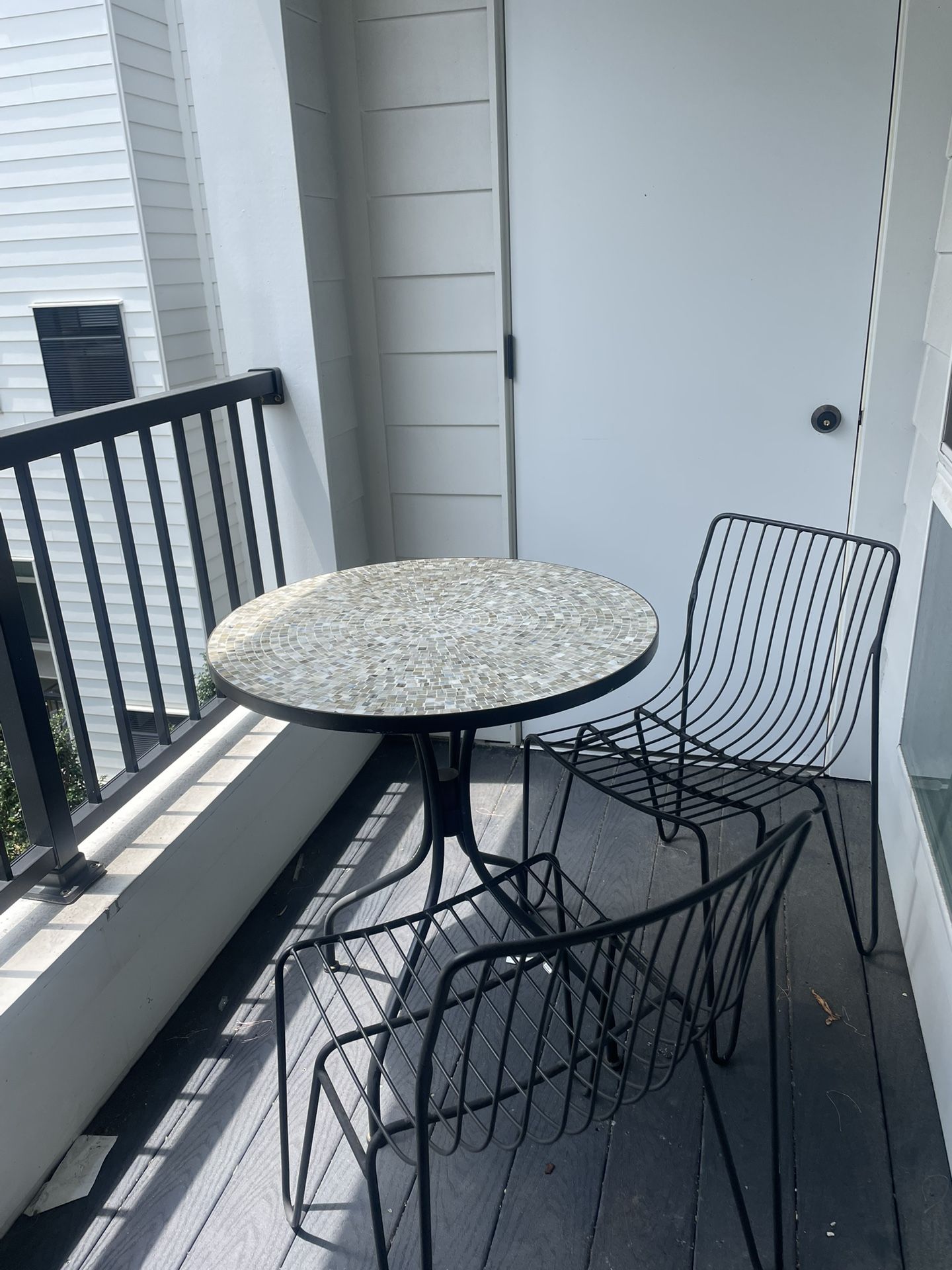 Wrought iron patio table