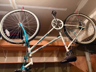Vintage Mountain Bike White and Teal