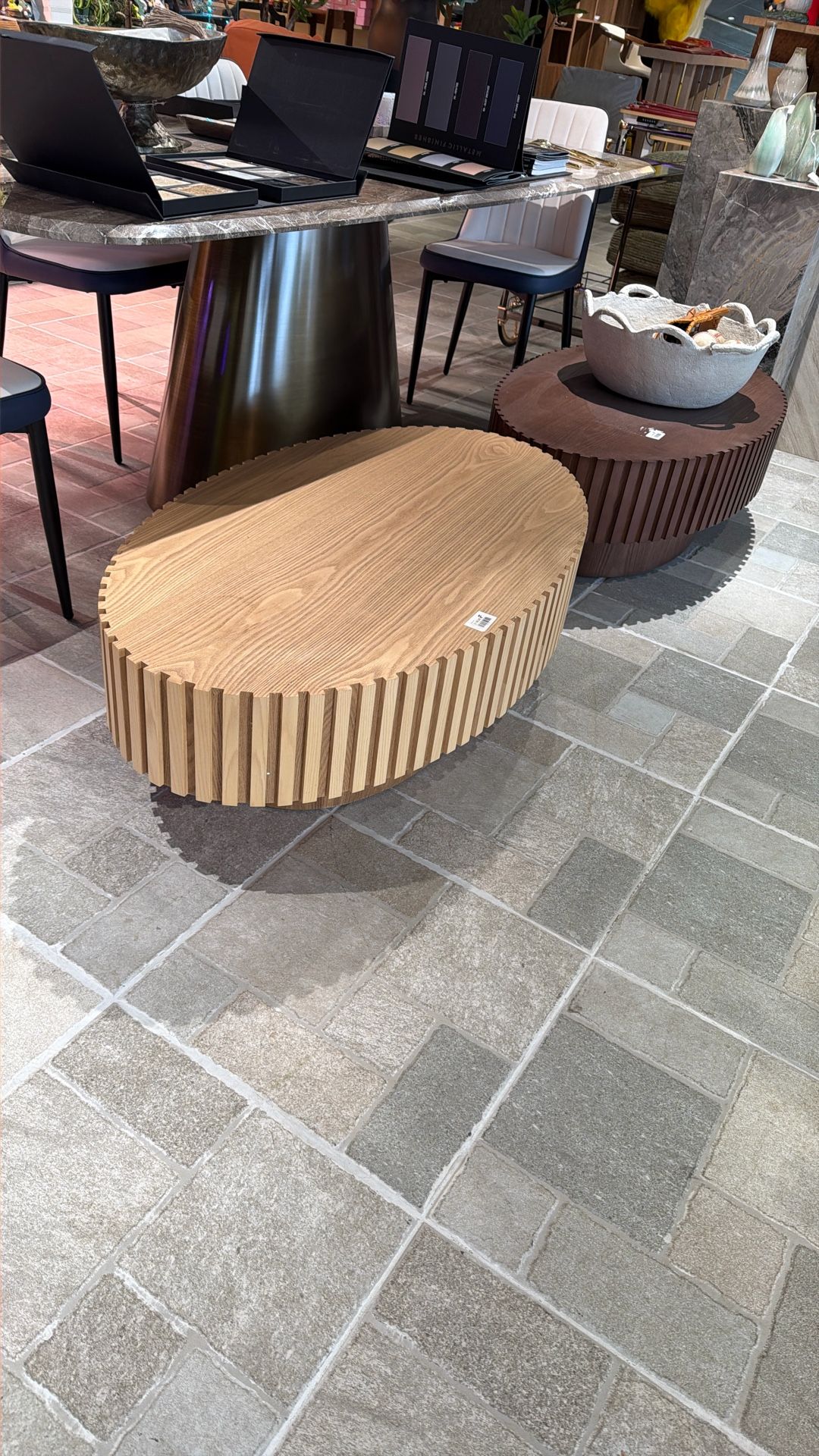 Oval Drum Side Table