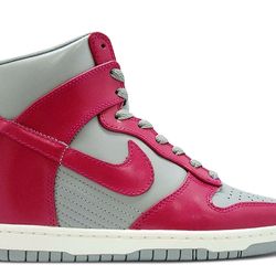 Nike dunk hi fuchsia n grey hi top
