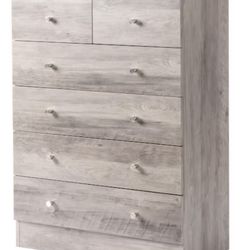 Gray 5 Drawer  98in Wide Chest 