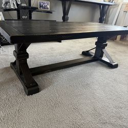 Distressed Black Coffee Table